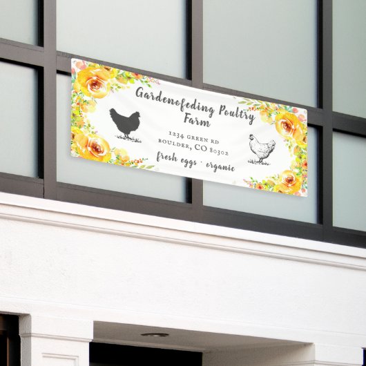 Gelbes Frühlingshaus Banner (Äußeres Gebäude)