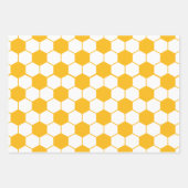 Gelbes Fußball Wrapping Paper Geschenkpapier Set (Vorderseite 2)
