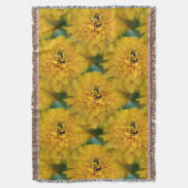 Gelbes Gänseblümchen-Blumen-Natur-Kunst-Muster Decke (Vorderseite Vertikal)