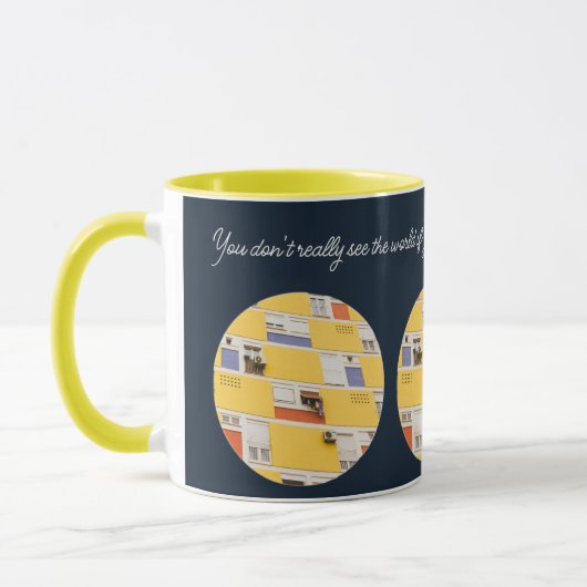 Gelbes Gebäude Tasse (Links)