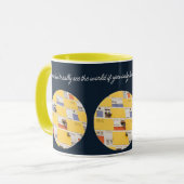 Gelbes Gebäude Tasse (Vorderseite Links)