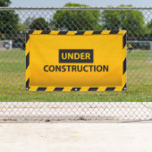 Gelbes Gefahrenbanner im Baugewerbe Banner (Insitu)
