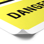 Gelbes Gefahrenzeichen Poster (Ecke)