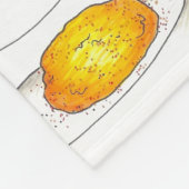 Gelbes gegossenes Ei Picnic Food Feinschmecker Fleecedecke (Ecke)