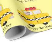 Gelbes Gehäuse - Personalisierter Geburtstag Geschenkpapier (Rolleneckpunkt)