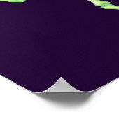 Gelbes Gelb Niedliches Skelett Poster (Ecke)