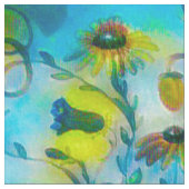 Gelbes Gelb-Sunbeam-Gewebe Stoff (Nahaufnahme)