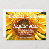 Gelbes Gelbblütendes Foto Brautparty Einladung (Vorne/Hinten)