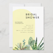 Gelbes geometrisches Brautparty Einladung (Vorderseite)