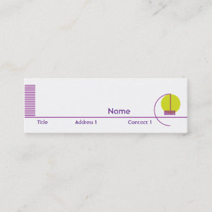 Gelbes geometrisches - dünn mini visitenkarte