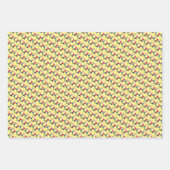 Gelbes geometrisches Faltpapier Geschenkpapier Set (Vorderseite)