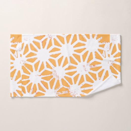 Gelbes geometrisches Muster Badhandtuch Set (Handtuch)