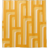 Gelbes geometrisches Muster Duschvorhang (Vorderseite)