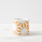Gelbes geometrisches Muster Espressotasse (Vorderseite)