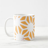 Gelbes geometrisches Muster Kaffeetasse (Links)