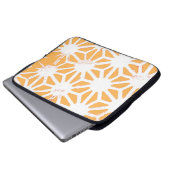 Gelbes geometrisches Muster Laptopschutzhülle (Vorne Knopf)