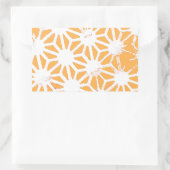 Gelbes geometrisches Muster Rechteckiger Aufkleber (Tasche)