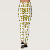 Gelbes gepunktetes Muster Leggings (Rückseite)