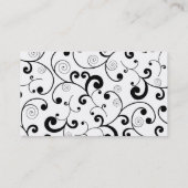 Gelbes Gerbera-Gänseblümchen-schwarze u. weiße Visitenkarte (Rückseite)