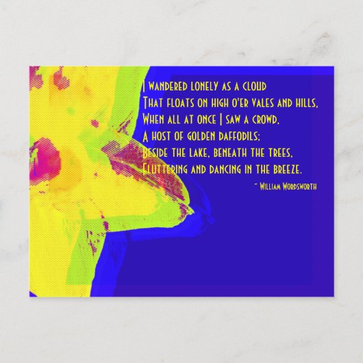 gelbes Geruch; William Wordsworth Gedicht Postcard Postkarte (Vorderseite)
