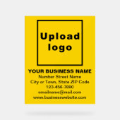 Gelbes Geschäft-Acryl-Schild Acrylschild (Vorderseite)