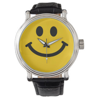 Gelbes Gesicht Armbanduhr