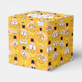Gelbes Gesicht 😉 Emoji Design Geschenkschachtel (Rückseite)