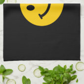 Gelbes Gesicht Geschirrtuch (Gefaltet)