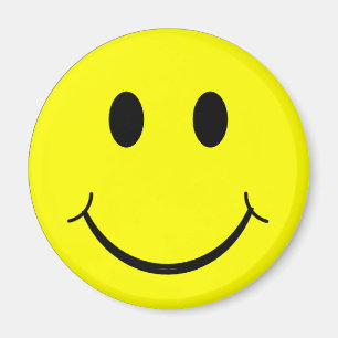 Gelbes Gesicht - glücklicher Gesichts-Magnet Magnet
