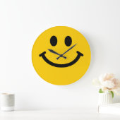 Gelbes Gesicht Große Wanduhr (Zuhause)