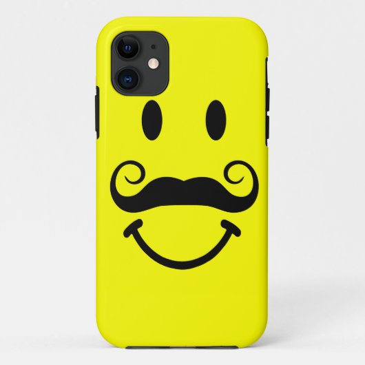 Gelbes Gesicht mit Schnurrbart iPhone 5 Fall Case-Mate iPhone Hülle (Rückseite)