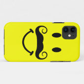 Gelbes Gesicht mit Schnurrbart iPhone 5 Fall Case-Mate iPhone Hülle (Rückseite (Horizontal))