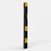 Gelbes Gesichts-Muster auf Schwarzem Case-Mate iPhone Hülle (Hinten/Rechts)