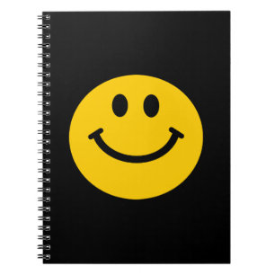 gelbes Gesichtsnotizbuch Notizblock