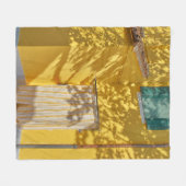 Gelbes gestrichenes Gebäude Fleecedecke (Vorderseite (Horizontal))