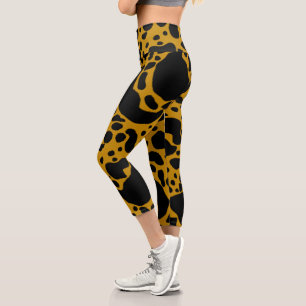 Gelbes Gift-Dart-Frosch Capri Leggings