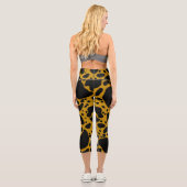 Gelbes Gift-Dart-Frosch Capri Leggings (Rückseite)