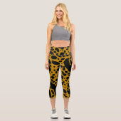 Gelbes Gift-Dart-Frosch Capri Leggings (Vorderseite)