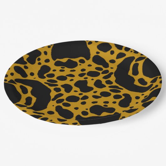 Gelbes Gift-Dart-Frosch Pappteller (Schrägansicht)