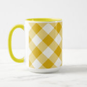 Gelbes Gingham-Geschenk Tasse (Links)