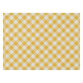 Gelbes Gingham-Kariertes Prüfmuster Tischdecke (Vorderseite (Horizontal))