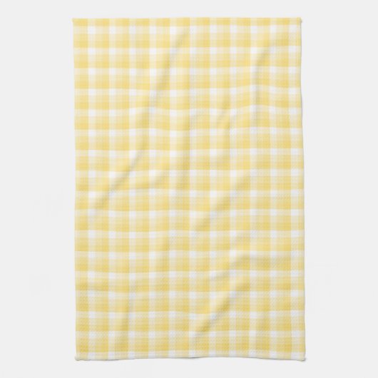 Gelbes Gingham-Karo-Muster Küchentuch (Vertikal)