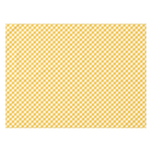 Gelbes Gingham-Karo-Muster Tischdecke (Vorderseite (Horizontal))