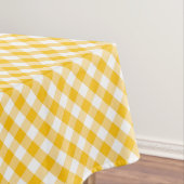 Gelbes Gingham-Karo-Muster Tischdecke (Beispiel)