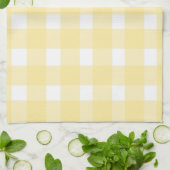Gelbes Gingham-Küchenhandtuch Geschirrtuch (Gefaltet)
