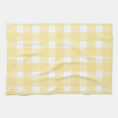 Gelbes Gingham-Küchenhandtuch Geschirrtuch (Horizontal)