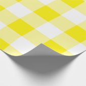 Gelbes Gingham-Muster Geschenkpapier (Ecke)