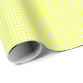Gelbes Gingham Scheckpapier Geschenkpapier (Rolleneckpunkt)
