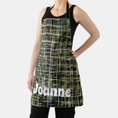 Gelbes Gitter Linien Art Muster Schürze (InSitu)