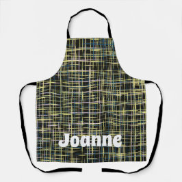 Gelbes Gitter Linien Art Muster Schürze